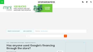 Has anyone used Google's financing through the store? - Android ...