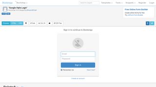 Bootstrap Snippet Google Style Login using HTML CSS Bootstrap