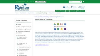 Digital Learning / Google Suite for Education - Renton School District