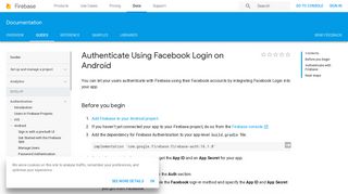 Authenticate Using Facebook Login on Android - Firebase - Google