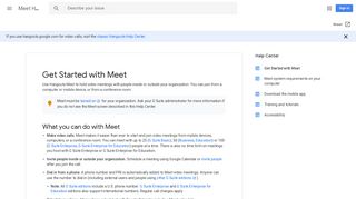 Get Started with Meet - Meet Help - Google Support
