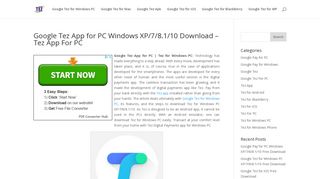 Google Tez App for PC Windows XP/7/8.1/10 Download - Tez For PC