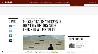 How to Stop Google From Tracking Your Location | WIRED