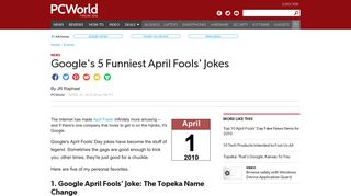 Google's 5 Funniest April Fools' Jokes | PCWorld