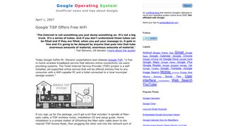 Google TiSP Offers Free WiFi - Google Operating System Blog
