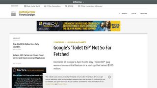 Google's 'Toilet ISP' Not So Far Fetched | Data Center Knowledge