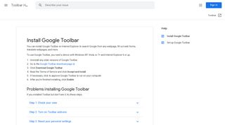 Install Google Toolbar - Toolbar Help - Google Support