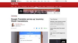 Google Translate serves up 'scummy Welsh' translations - BBC News