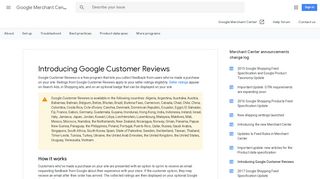 Introducing Google Customer Reviews - Google Merchant Center Help