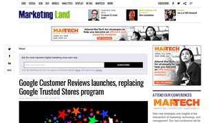 Google Customer Reviews launches, replacing Google Trusted Stores ...