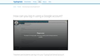How to make students login using Google - TypingClub