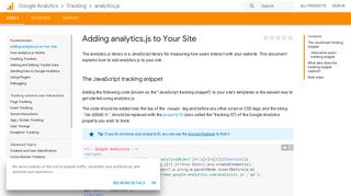 Adding analytics.js to Your Site | Analytics for ... - Google Developers