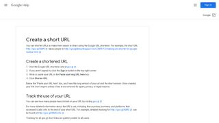 Create a short URL - Google Help - Google Support