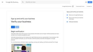 Verify your business - Google My Business Help - Google Support
