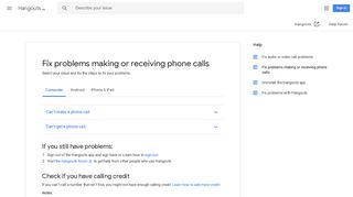Fix problems making or receiving phone calls - Google Support