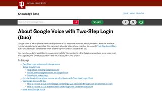 About Google Voice with Two-Step Login (Duo) - IU Knowledge Base