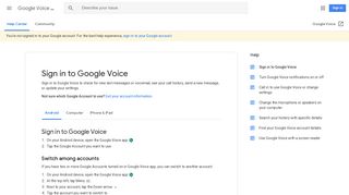 Sign in to Google Voice - Android - Google Voice Help - Google Support