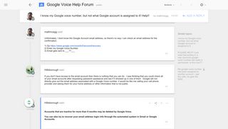 I know my Google voice number, but not what Google account is ...