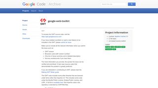 Google Web Toolkit - Google Code Archive - Long-term storage for ...