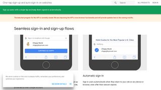 One-tap sign-up and auto sign-in on websites | Google Developers