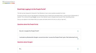 WOWPP Login Help - WoW People Portal - Woolworths