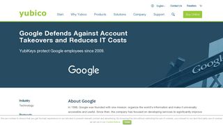 Google Eliminates Account Takeover with the YubiKey - Yubico