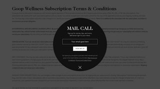 Goop Wellness Subscription Terms & Conditions | Goop