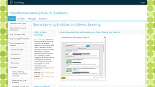 Gooru Learning, Scribblar, and Atomic Learning - PowerSchool ...