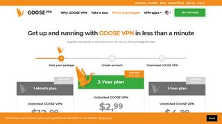 GOOSE VPN Prices & Packages - GOOSE VPN