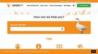 Support & FAQ - GOOSE VPN service
