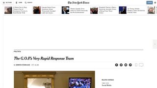 The G.O.P.'s Very Rapid Response Team - The New York Times