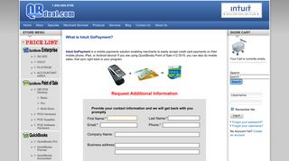 Intuit GoPayment Merchant Services. Request Additional Information ...