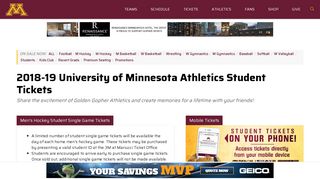 2018-19 University of Minnesota Athletics ... - Minnesota Gophers