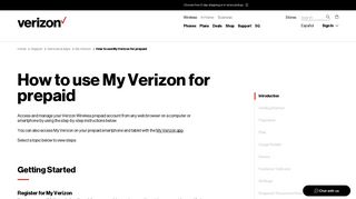 How to use My Verizon for prepaid | Verizon Wireless