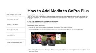 How to Add Media to GoPro Plus