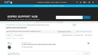 Win10 Quik Always ask for login when Choose ... - GoPro Support Hub