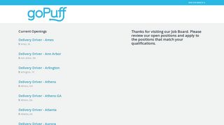 goPuff - Career Page