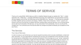 Terms of Services - Welcome to GOQii Life