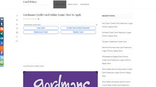 Gordmans Credit Card Online Login | How to Apply - - Card Prince