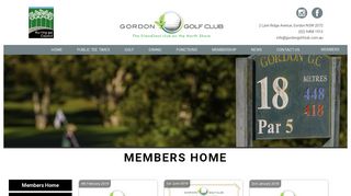 MEMBERS HOME - Gordon Golf Club