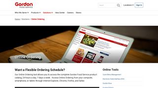 Online Ordering | Gordon Food Service