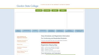 Gordon State College - Class Schedules and Registration Information