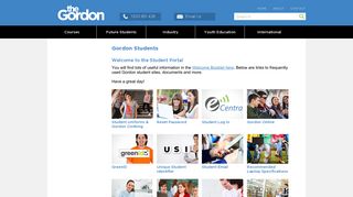 Student information log in documents and forms - The Gordon