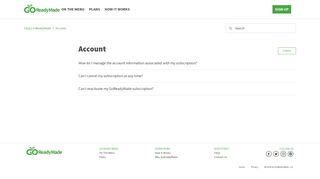Account – FAQs | GoReadyMade