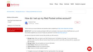 How do I set up my Red Pocket online account? – Red Pocket Mobile