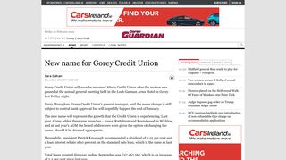 New name for Gorey Credit Union - Independent.ie