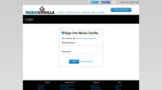 Login | Music Gorilla