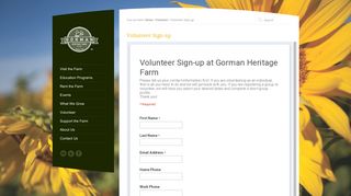 Volunteer Sign-up | Gorman Heritage Farm | Evendale, OH ...