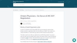 Ontario Physicians - Go Secure & MC EDT Registration | Medical ...