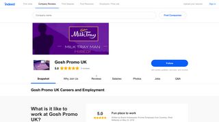 Gosh Promo UK Careers and Employment | Indeed.com